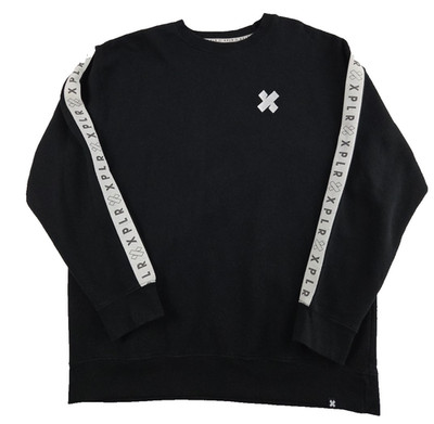 XPLR Sweatshirt Fan Joy Size XL Embroidered Black