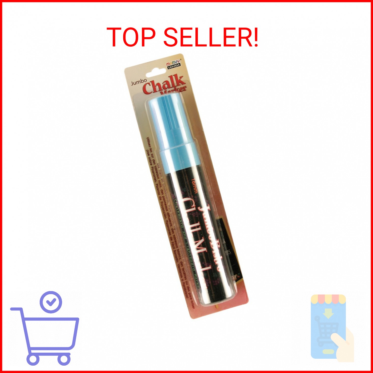 Uchida of America 481-C-F3 Jumbo Bistro Chalk Markers, Fluor