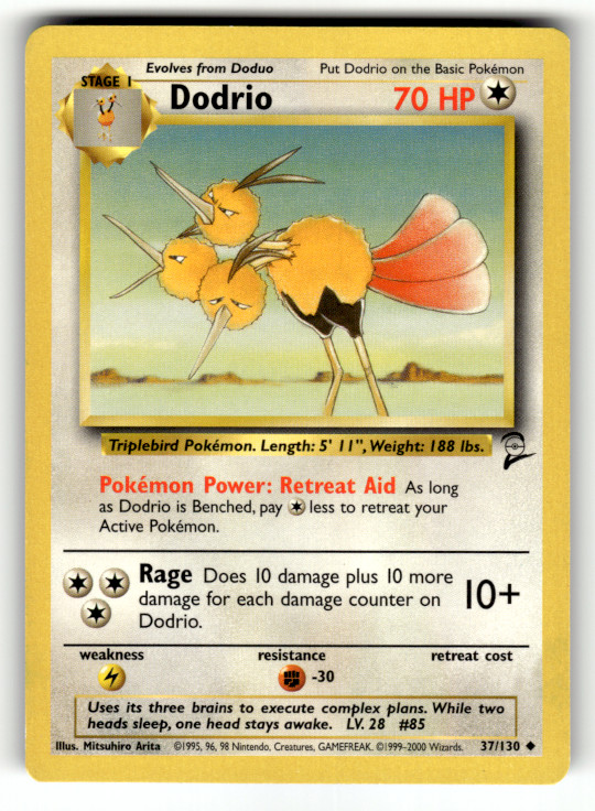 Dodrio 037/130 Uncommon Base Set 2