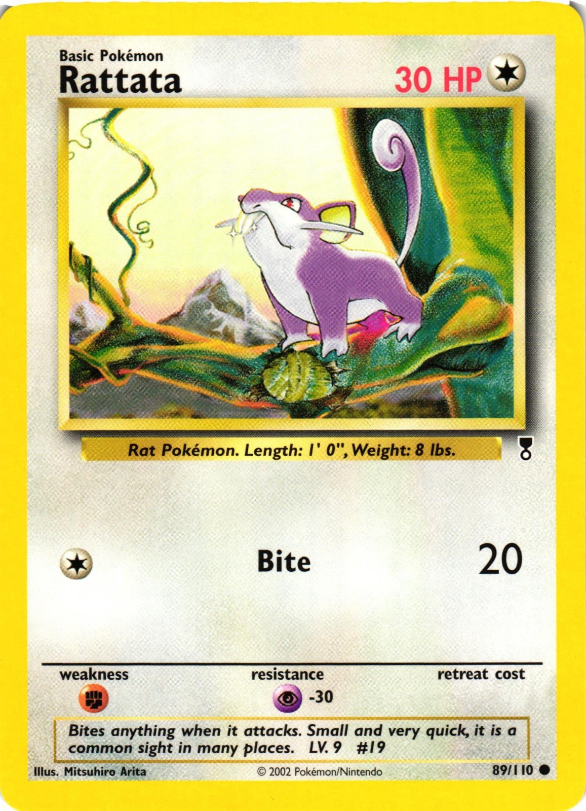 Pokemon TCG Rattata 89/110 Legendary Collection Common NM