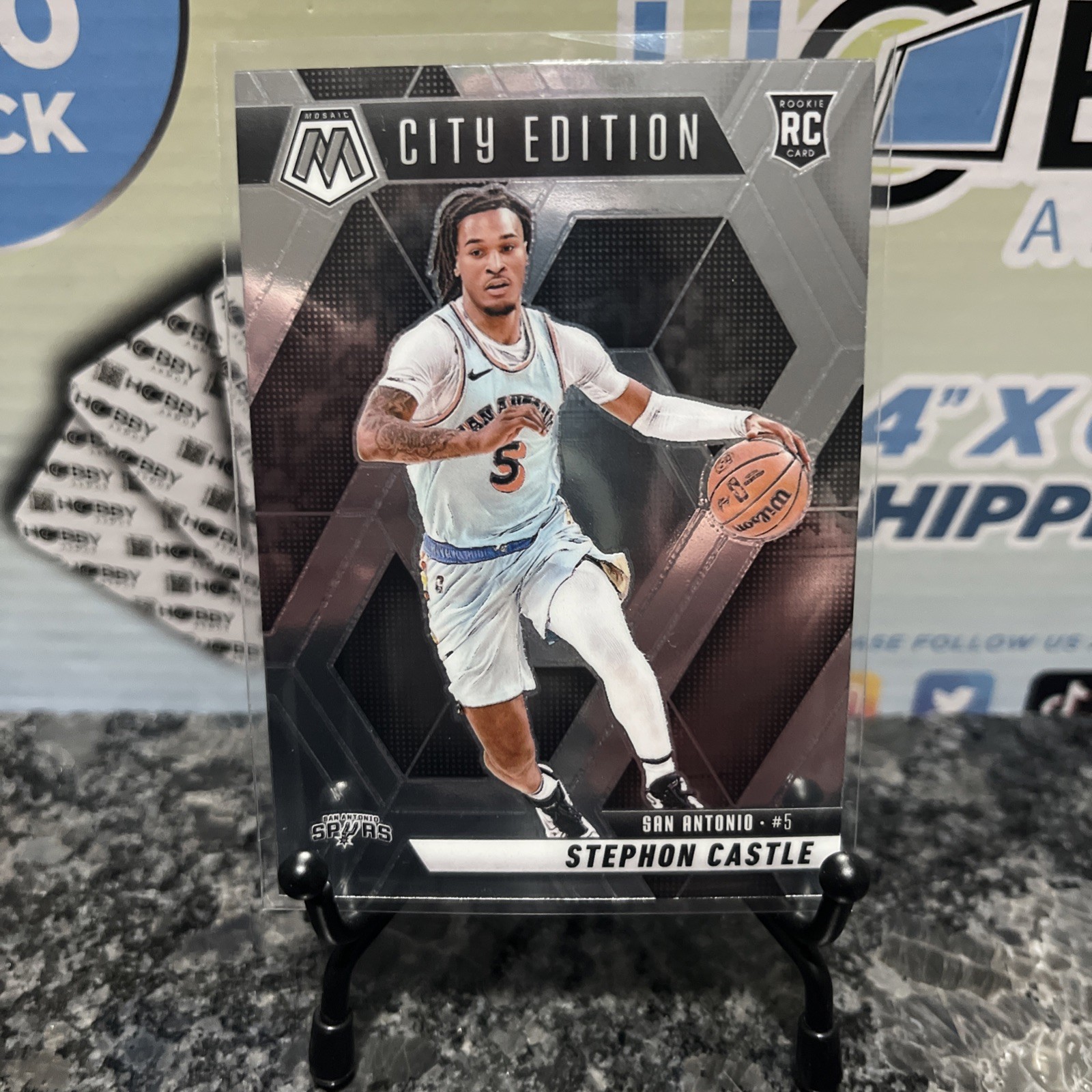 2024-25 Panini Mosaic - City Edition Stephon Castle #290 Silver Prizm (RC)