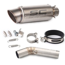 Slip On per Suzuki GSXR600 GSX-R 750 2006-207 Kit Scarico 51mm Silenziatore Tubo Centrale