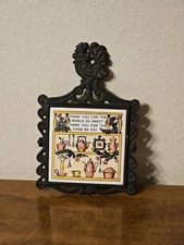 Artmark Kitchen Tile And Ceramic Trivet Taiwan Vintage 9"H X 6" W