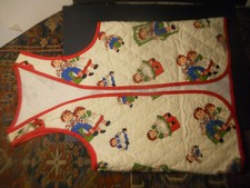 RAGGEDY ANN Andy Vintage quilted VEST 1970s early 80s 1