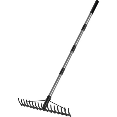 Hochwertiger 17-zinkiger Garten Rechen   Robust für einfache Bodenbearbeitung