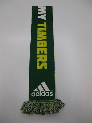 ADIDAS Scarf Men's One Size Portland Timbers Autograph Tassel Trim Rectangle 