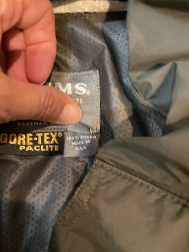 Vintage SIMMS Men XL Gore-tex Dry Coat Fly Fishing Wading Jacket Waterproof - Picture 14 of 24