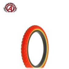ALTALINE Bicycle BMX Bike Tire 16" x 2.125" P-104A Red/Gum Sidewall 16" Bike
