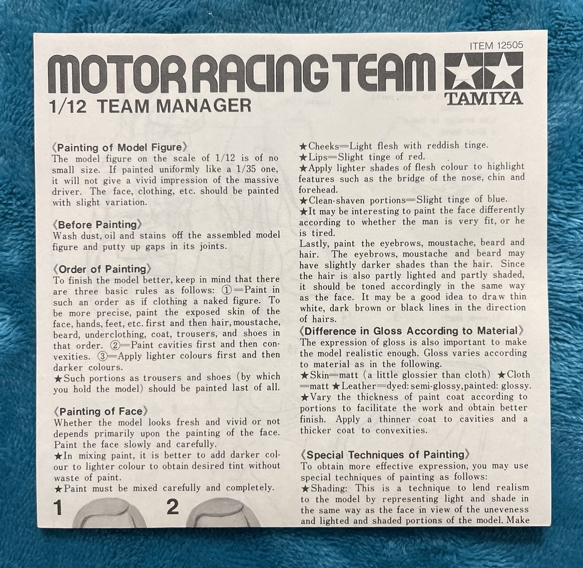 Motor Racing Team Team Manager Tamiya 12505 1/12 Scale | eBay