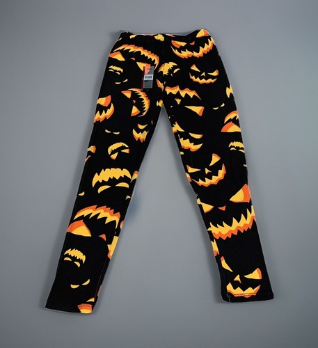 NEW No Boundaries Spooky Halloween Pumpkins Ankle Length Leggings Women's Jr LG