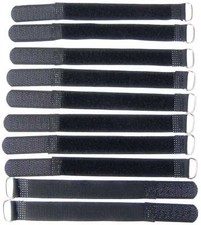 10 x opaski kablowe na rzep 160 x 16 mm czarne taśma kablowa na rzep kabel rzep zapięcie