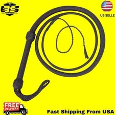 BULL WHIP 04 to 12 Feet 16 Plaits Para-cord Nylon CUSTOM BULLWHIP 