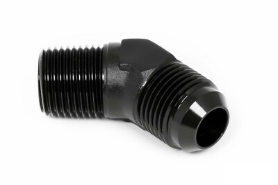 Gewindeadapter 1/2'' NPT zu Dash 10 45° / -10 AN / JIC 10 Einschrauber Schwarz