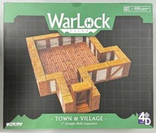 Warlock Tiles: Town  Village: 1" Straight Walls Expansion - Sealed 4D WizKids