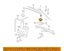 Used Windshield Wiper Motor fits: 2006 Chevrolet Trailblazer w/o rain sensor Gra