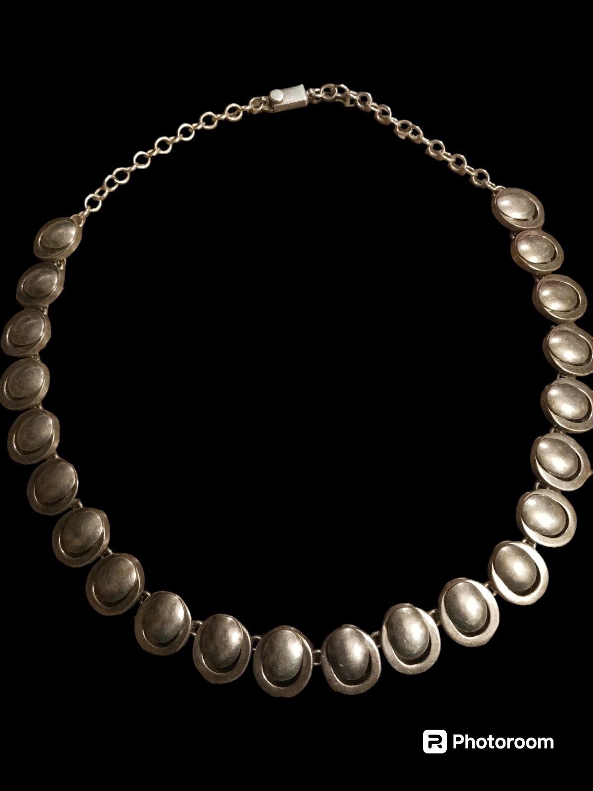 Solid Sterling Silver Statment Necklace Over 5 Ou… - image 1