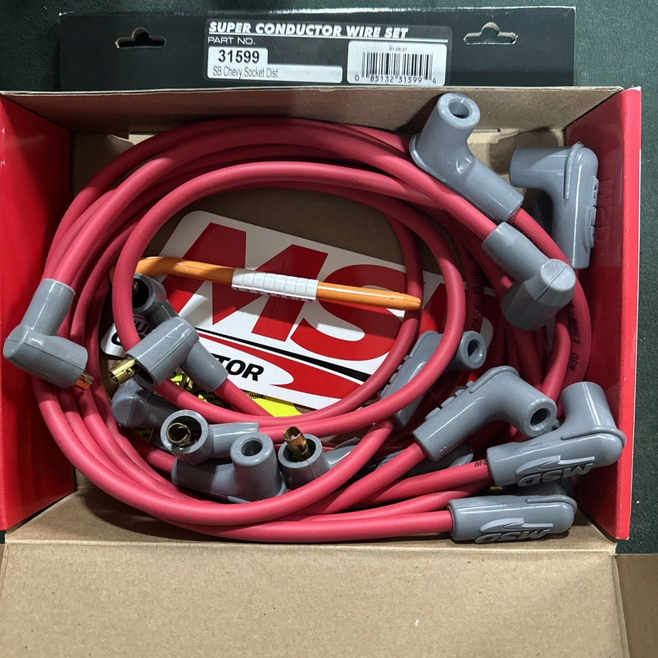 MSD 31659 Super Conductor 8,5 mm Juego de cables SB Chevy Socket Style Distribuidor Botas Foto 4 de 4