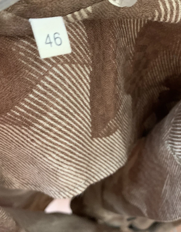 Blazer Chaqueta Vintage Lino Lino Retro Años 80 De Gran Tamaño Hecho en Italia Ajuste M/L Foto 4 de 4