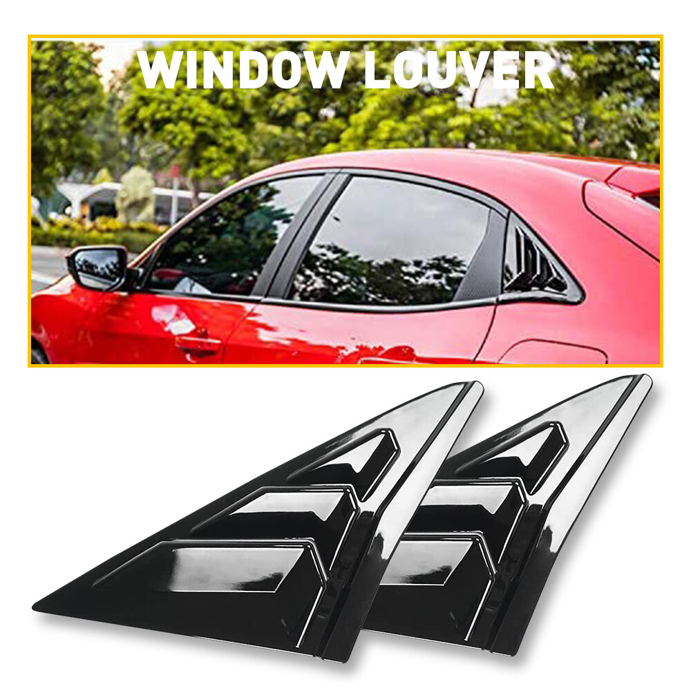 fits Honda Civic Hatchback 16 Plastic Car Side Window Louvers Shutter Cover Trim