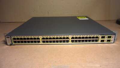 Cisco WS-C3750G-48TS-E V03 Gigabit Switch 48-Ports + 4x SFP Ports INCL RACK EARS