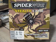 SpiderWire Stealth Camo Braided Fishing Line - 50 LB - 125 Yds - Camo Braid
