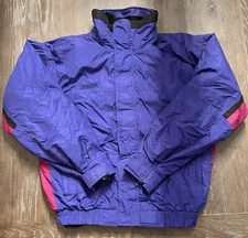 Vintage Columbia 2 Layer Coat Purple Black Men’s Medium Bugaboo
