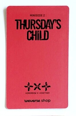 TXT Tuesday’s child スビン Weverse TXT SOOBIN Thursday's Child Weverse Japan Benefit hologram