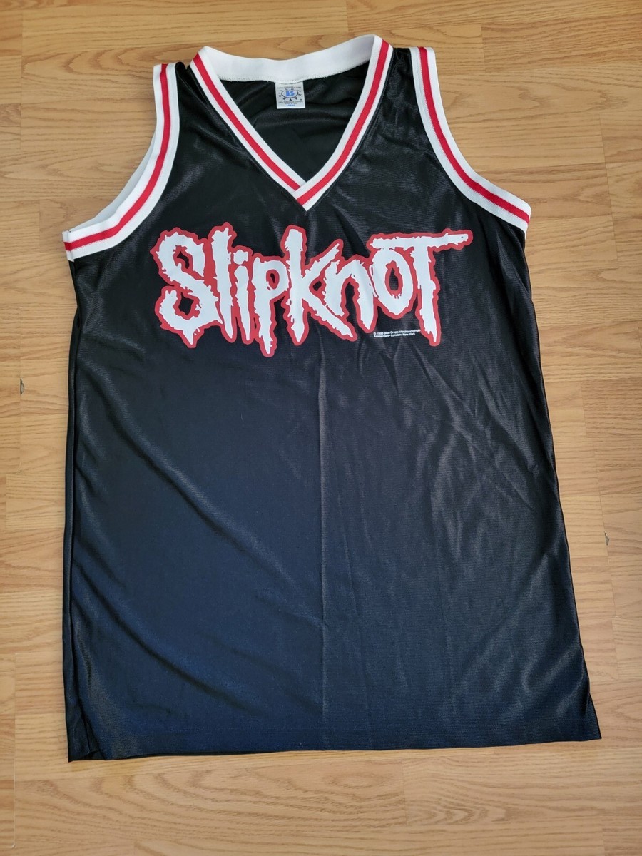 ミュージシャン SLIPKNOT OFFICIAL MERCH BASKETBALL SHIRT Deadstock Slipknot Basketball Jersey L Made in USA Band