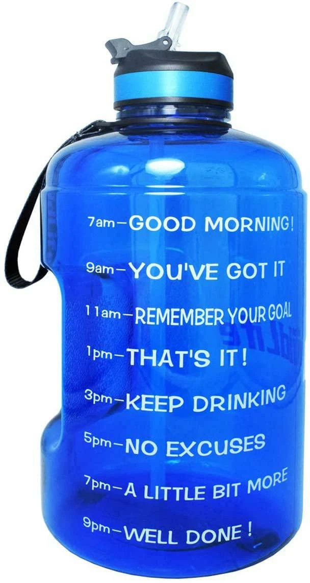 Gallon Big Water Bottle with Handle128Oz Water Bottle & Motivational Time  Marker