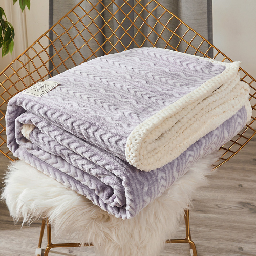 Nordic Style Coral Fleece Warm Bedspread Sofa Soft Throw Blanket Comforter Plaid - Picture 22 of 24