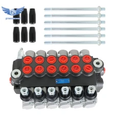 6 Spool Hydraulic Directional Control Valve Adjustable 3600PSI 11GPM+conversion