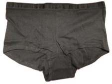 Vintage Victoria Secret Black Boyshort Panties Signature Waistband - Size S NEW