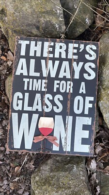 Arora Design Wandbild - Es ist immer Zeit für Wein - 40 cm x 30 cm - 6612 - Neu