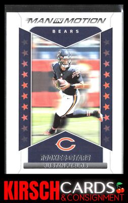 Justin Fields 2022 Panini Rookies & Stars #MM-30 Man In Motion Chicago Bears