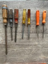 Lot ancien & vintage 7 tournevis plat & cruciforme VANACHROM, EGA etc.