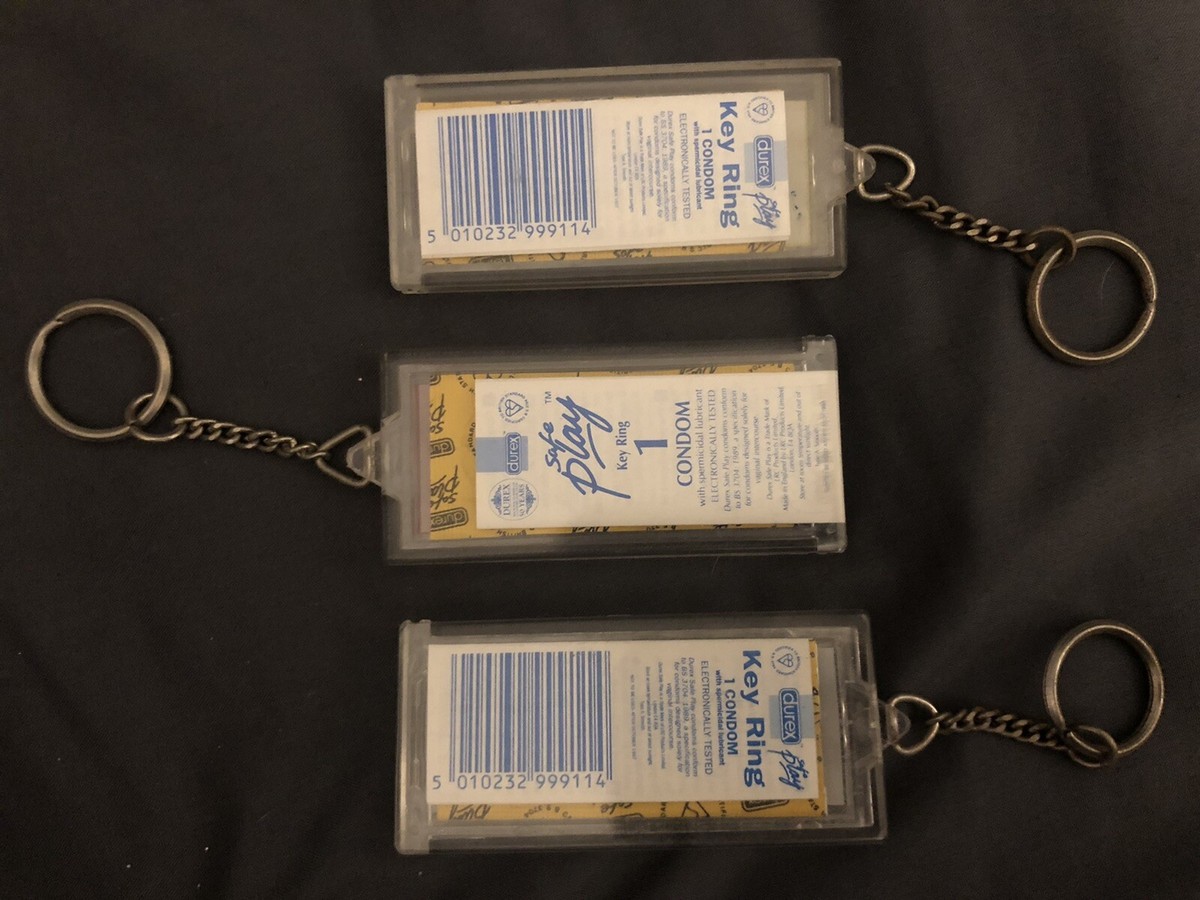 Durex Condoms Marketing Collectable Set 90s Rare Keyring Keychain  Advertising