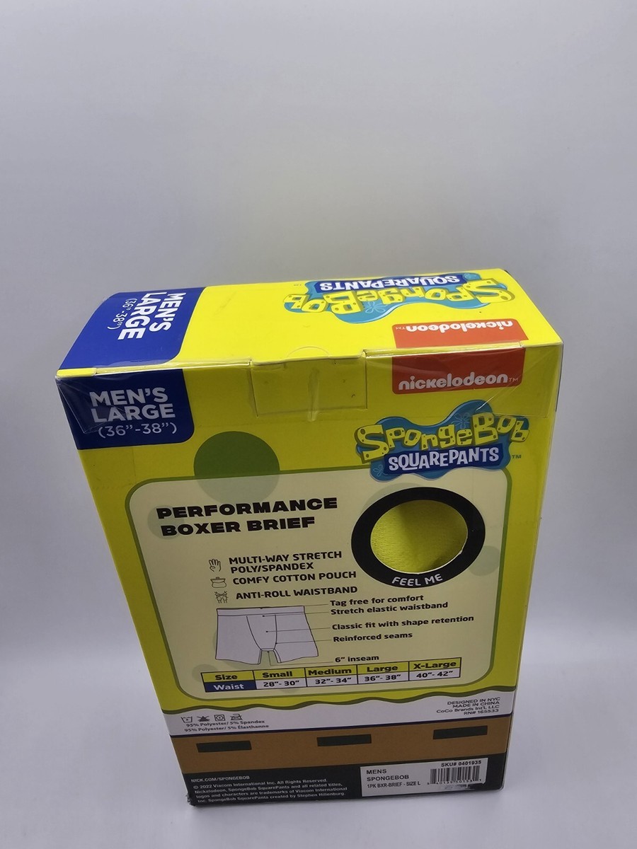 New In Box SpongeBob Mens Size L (36
