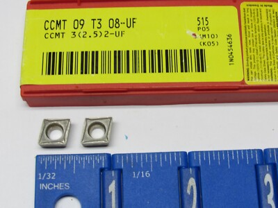 SANDVIK CCMT-32.52-UF  (CCMT09T308-UF) CARBIDE INSERTS GRADE 515 (10 PCS)
