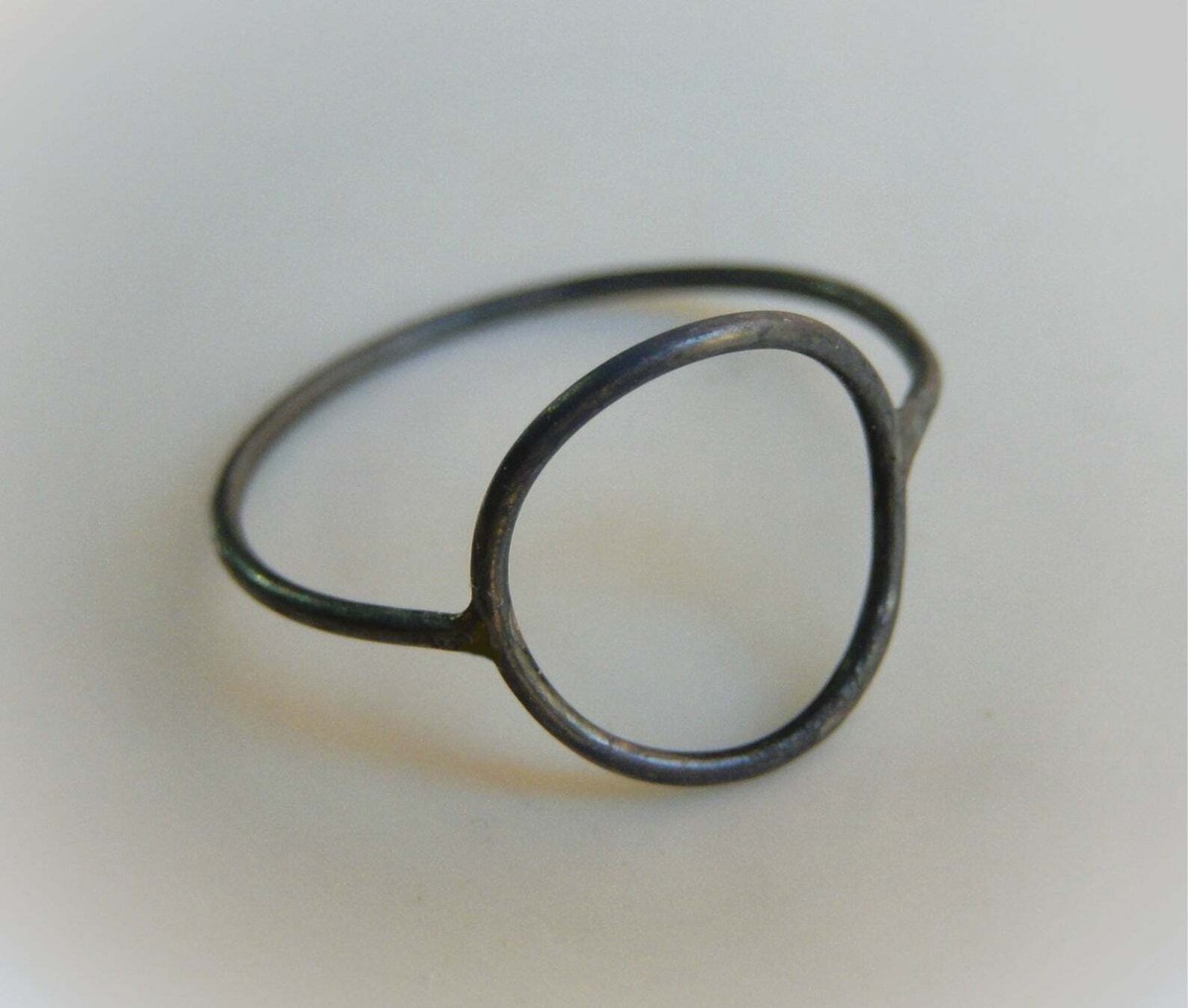 アクセサリー OX jewelry Silver Circle Ring Oxidized Sterling Silver Open Circle Ring Size 6 | eBay