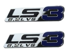 2pcs Ls3 6.2l V8 3d Emblem Engine Fender Door Trunk Dash Badge Chrome Blue 2pcs Ls3 6.2l V8 3d Emblem Engine Fender Door Trunk Dash Badge Chrome Blue