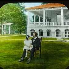 Antique Sing Along Magic Lantern Slide Don?t Know Why I Love You Father Daughter