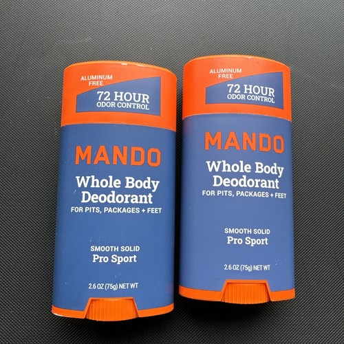 (2) Mando Whole Body Vegan Deodorant Smooth Solid Pro Sport Scent eBay