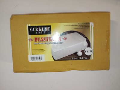 5 Pounds Sargent Art Plastilina Modeling Clay White Non-Hardening