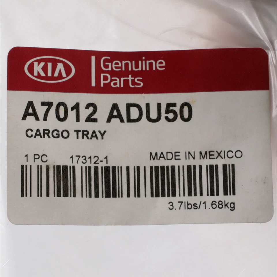 Bandeja de carga trasera de goma OEM nueva alfombrilla con logotipo Forte 2014-2018 Kia A7012-ADU50 Foto 3 de 3