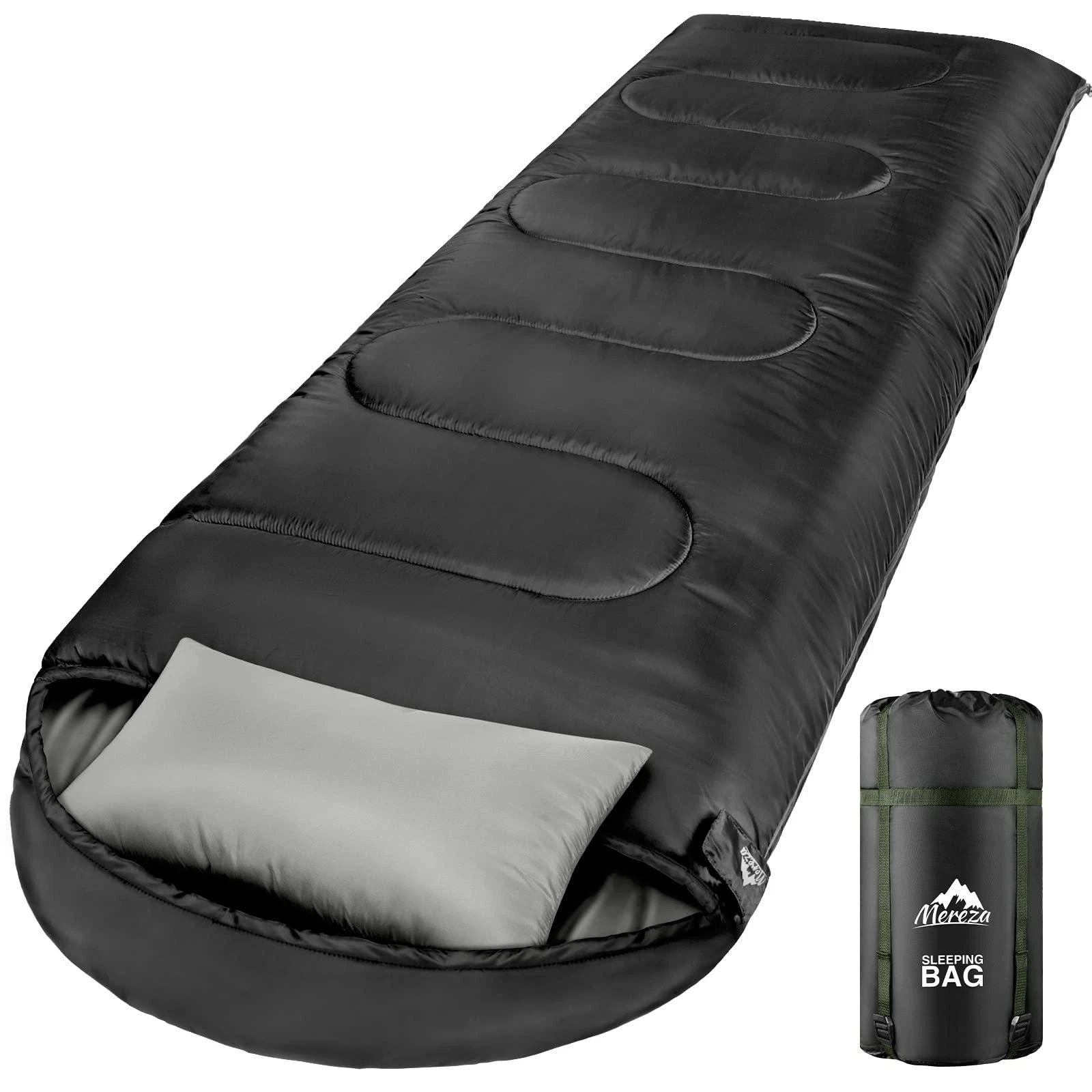 MEREZA 0 Degree Winter Sleeping Bag for Adults Kids with Pillow, Cold Weather Sl