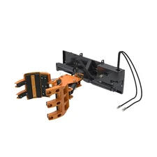 Skid Steer Rotating Grapple Five Finger Rock Grapple Attachment w/In-Cab Remote