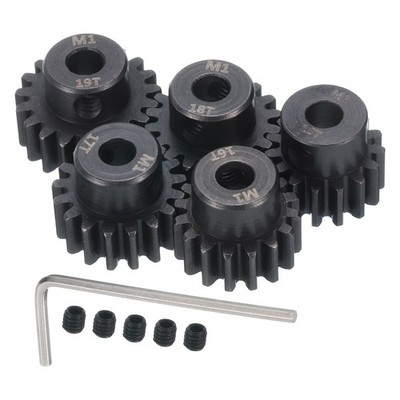 5Stk RC M1 Motor Ritzel Getriebe 5mm Schaft 15T/16T/17T/18T/19T für 1/8