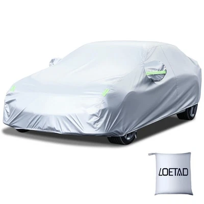 Bâche voiture extérieure LOETAD imperméable anti-UV 470 x 180 x 150 cm - Photo 1/4