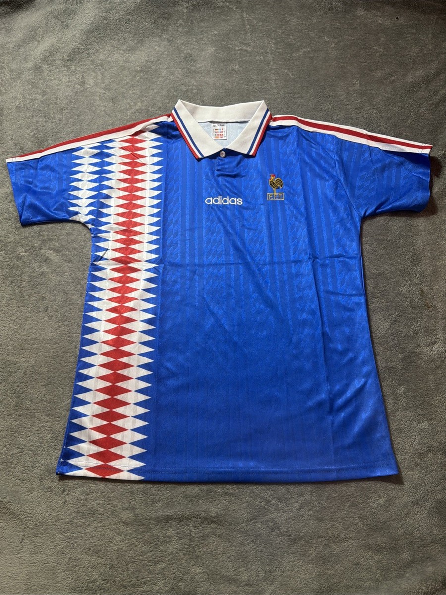 Iconic Vintage 1994 France World Cup Jersey Rare Home Soccer Large