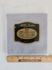 32 Count MCG Textiles SILVER 100 Linen Cross Stitch Fabric 20" x 27" NIP